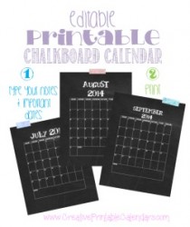 Chalkboard Calendar