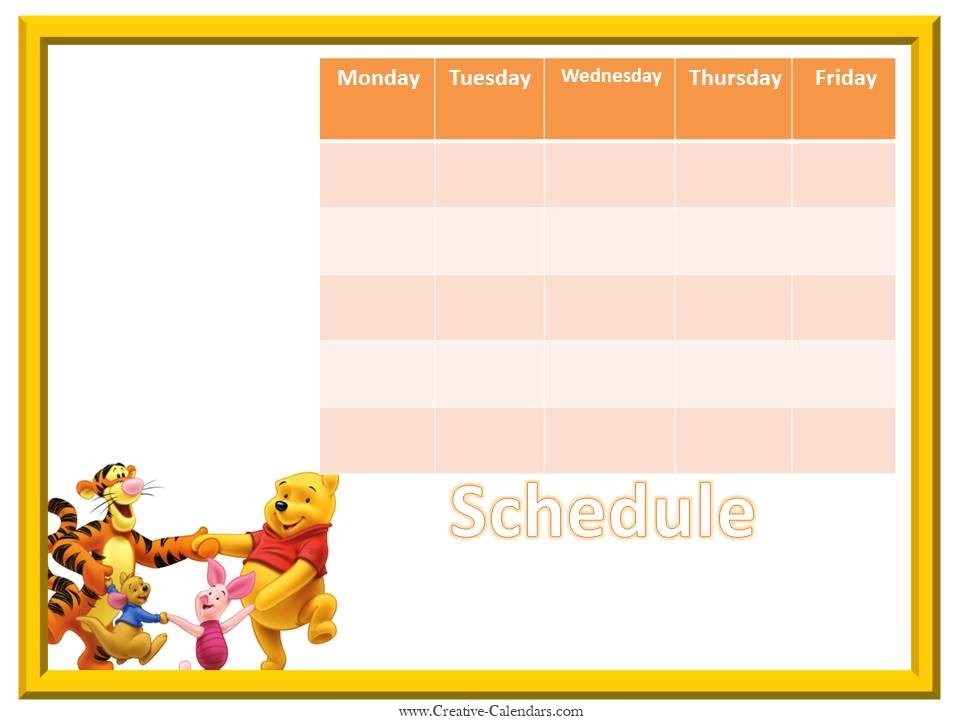 Printable Weekly Calendar