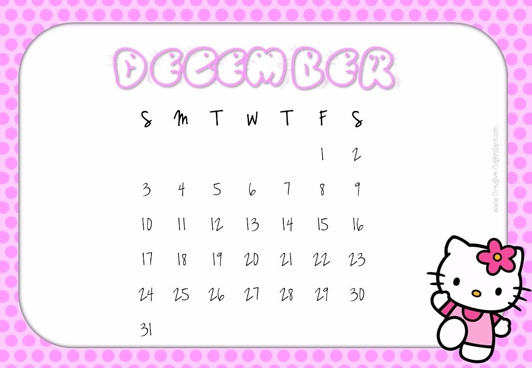 Printable Monthly Calendar