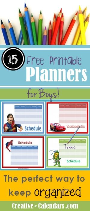 Weekly Planner For Boys 3