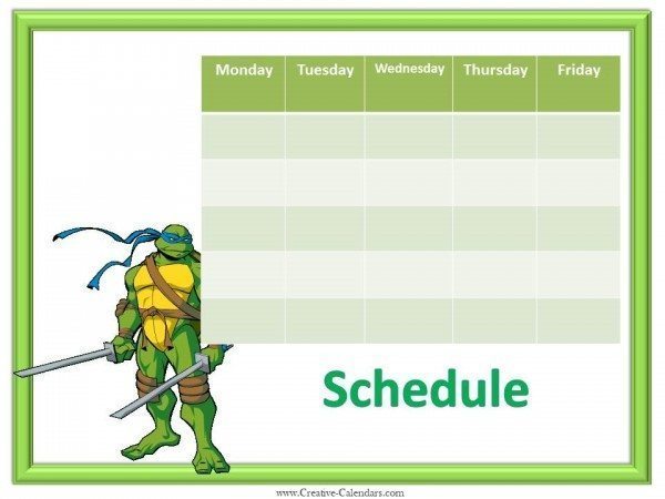 free printable weekly calendar