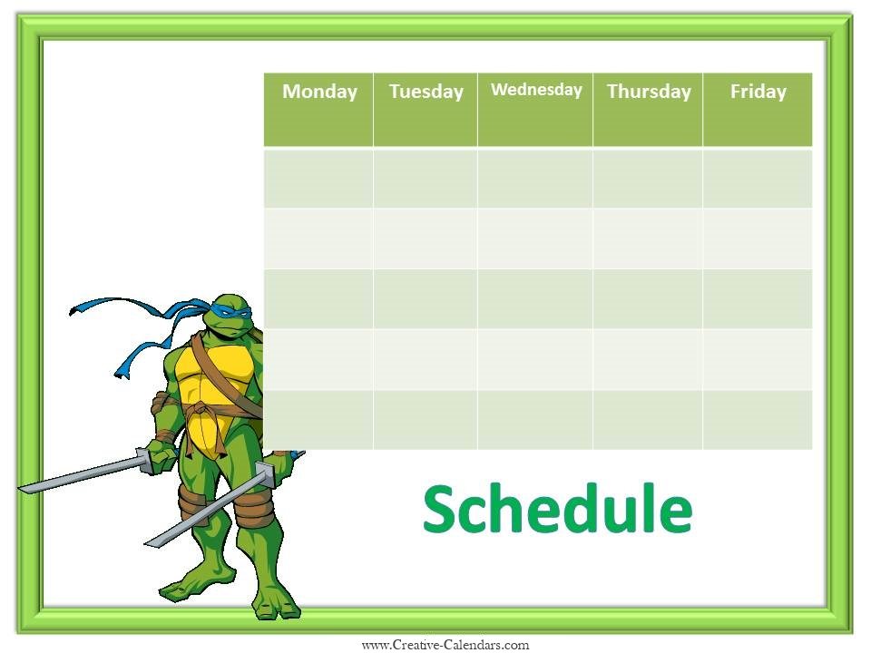 free printable homeschool daily schedule template