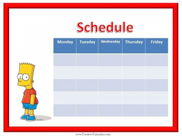 weekly calendar