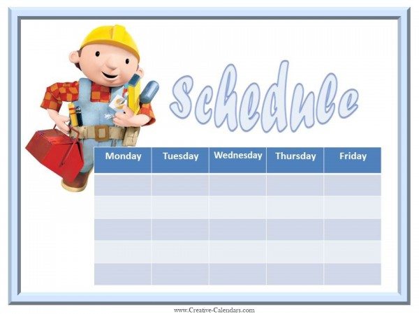 free weekly calendar