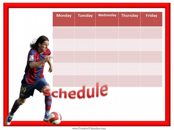 free printable weekly calendar