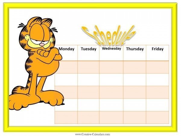 weekly calendars