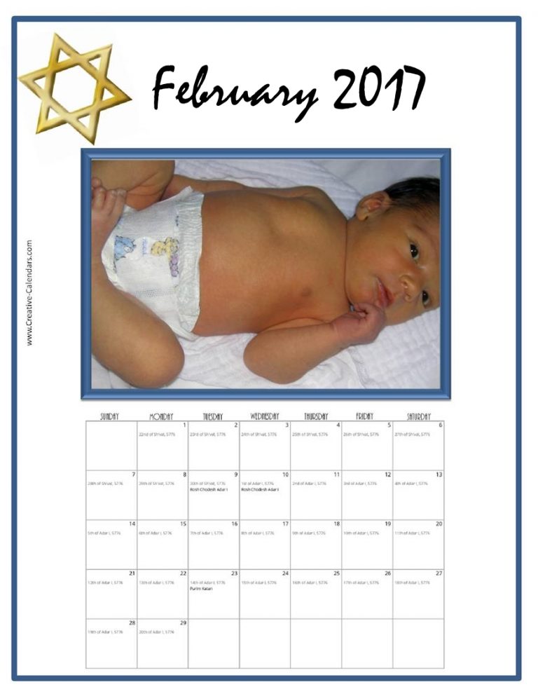 Jewish Calendar 2017
