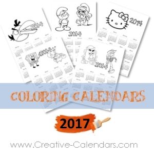 Free Printable Coloring Calendars