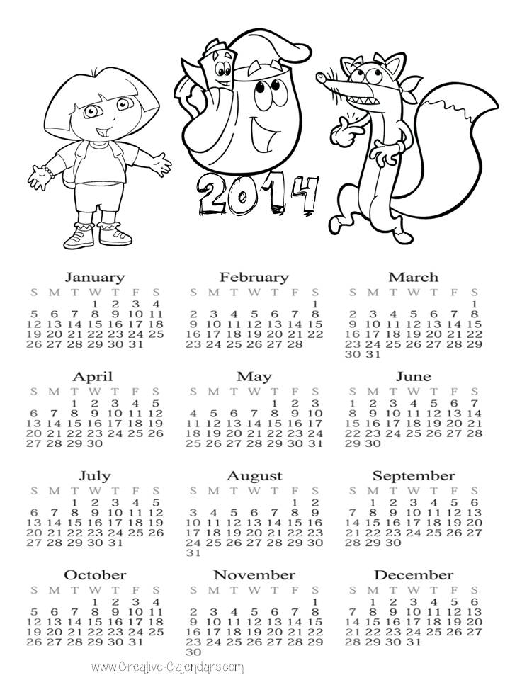 Free Printable Coloring Calendars