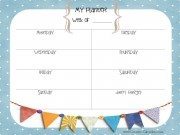 Printable to organize your weekly events