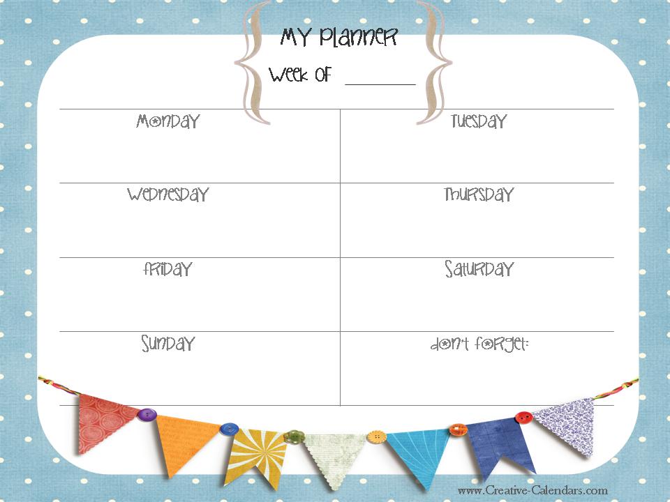 weekly planner 61