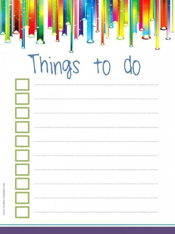 to do list template - download printable daily to do list pdf