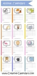 Free printable calendars
