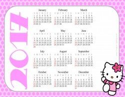 Hello Kitty Printable Calendar