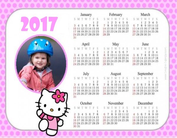 Hello Kitty Calendar with photo