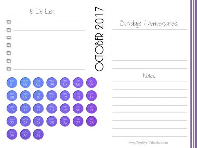 Monthly Planner 2017
