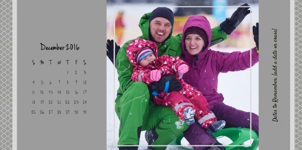 Photo calendar 2016