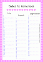 Birthday Calendar