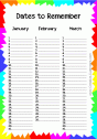Free Printable Birthday Calendars