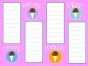 pink printable to record birthdays over a 4 month period