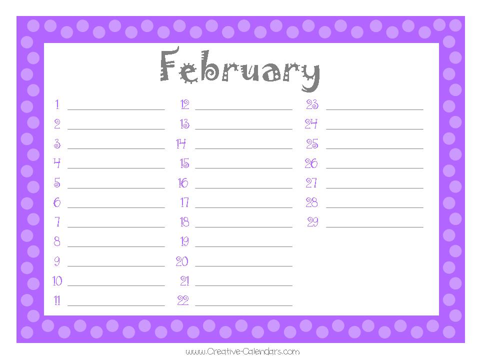 Birthday Chart Template Free Download