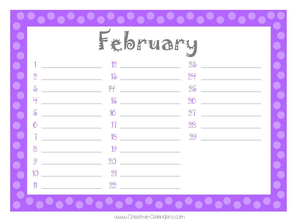 Free Printable Birthday Calendar Template free-printable-birthday-calendar-template