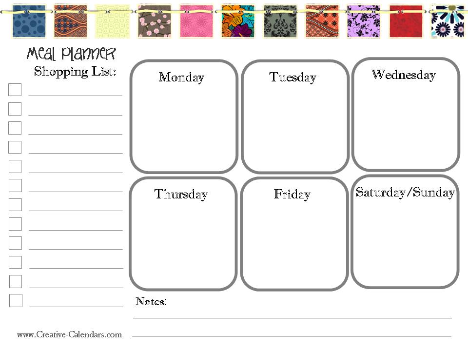 Printable Meal Planners