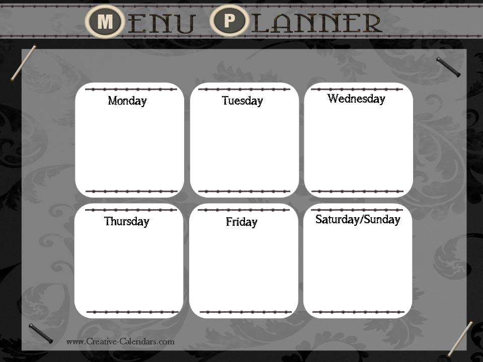 printable meal planners weekly meal plan printable