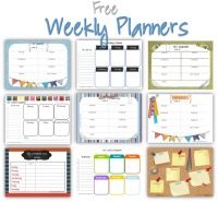 Printable weekly schedules