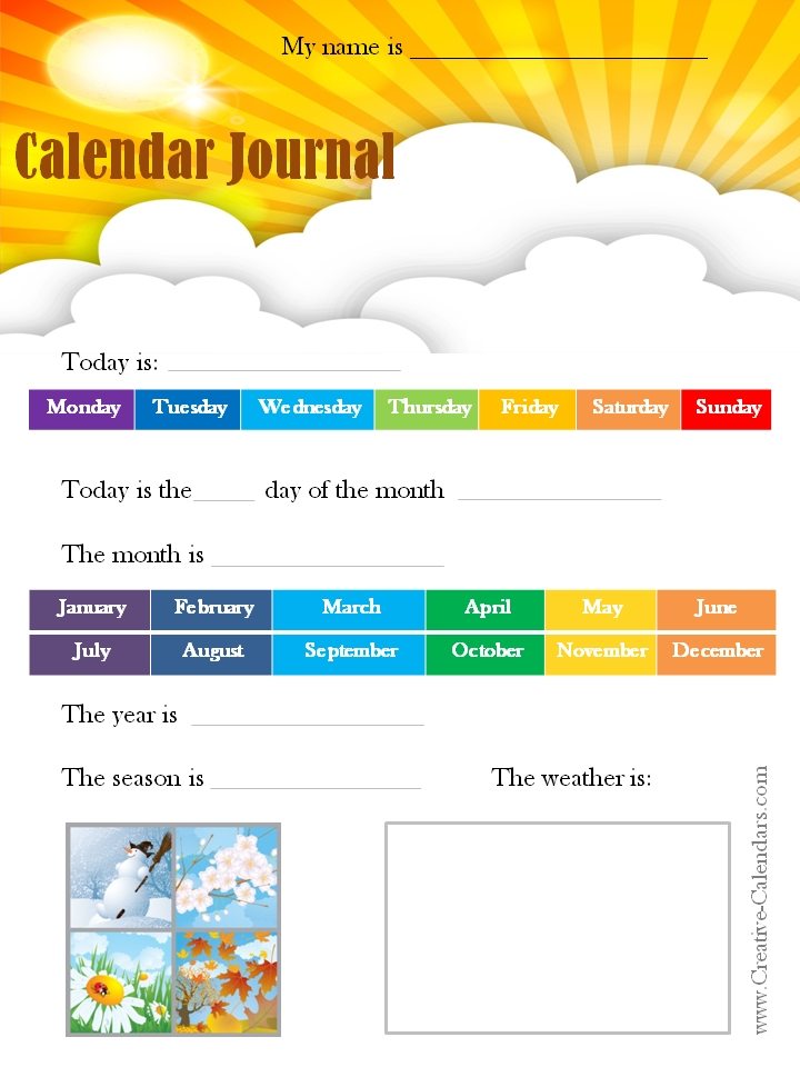 Calendar Worksheets