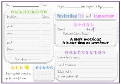 fitness journal template