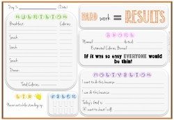 printable food log