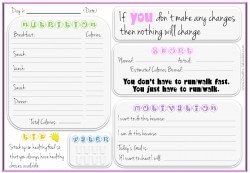 Free printable food log