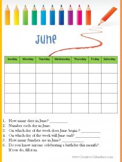 June Worksheet
