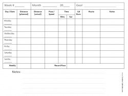 fitness calendar