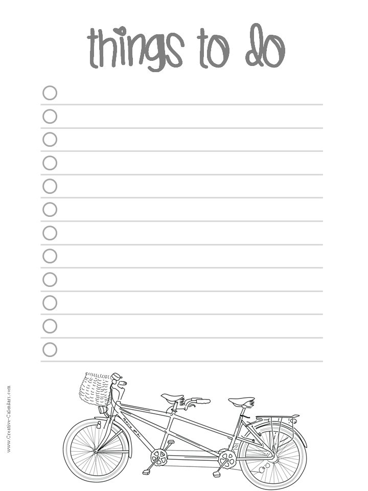 task to do list template