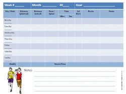 workout calendar