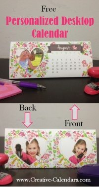 DIY desktop calendar with your own photos