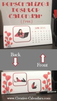 Printable desktop photo calendar