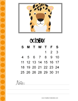 October 2015 calendar